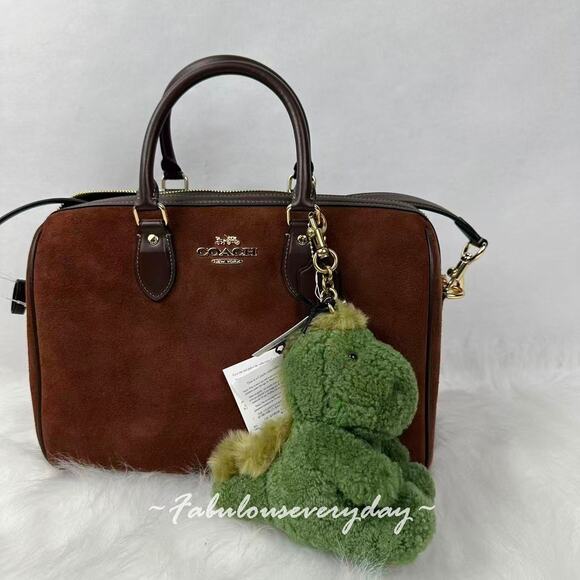 Coach Little Rexy Bag Charm in Shearling/Brass/Multi CCR22 NWT - Picture 2 of 7